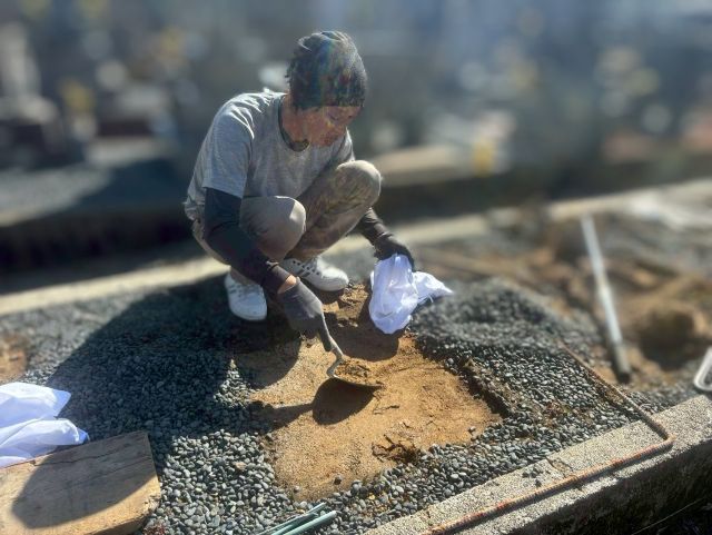 大垣市興福地　お墓リフォーム　①墓石解体